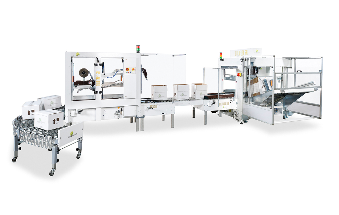 Goldsystem-L PP/PET-Klebeband-Kartonverschlussmaschinen Goldsystem L